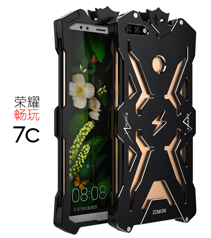 SIMON THOR Aviation Aluminum Alloy Shockproof Armor Metal Case Cover for Huawei Honor 7C