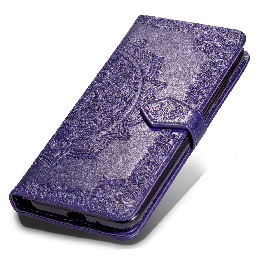 Mandala Embossed Leather Wallet Phone Case For Iphone 16_voghion.com