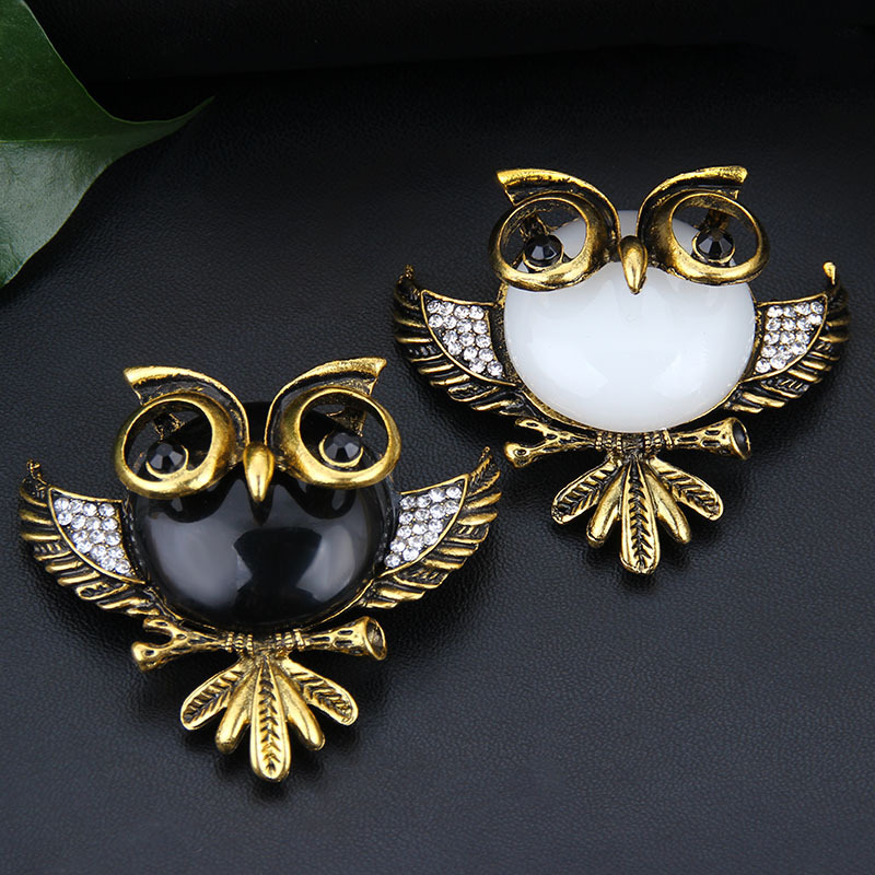 Fashion Rhinestone Owl Brooch Wholesale display picture 9