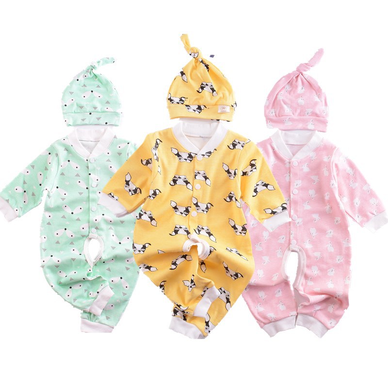 baby Jumpsuit Climbing clothes baby one-piece garment pure cotton Long sleeve Romper Newborn clothes spring and autumn Manufactor wholesale