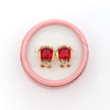 Bar, fashionable earrings, universal crystal, accessory, Korean style