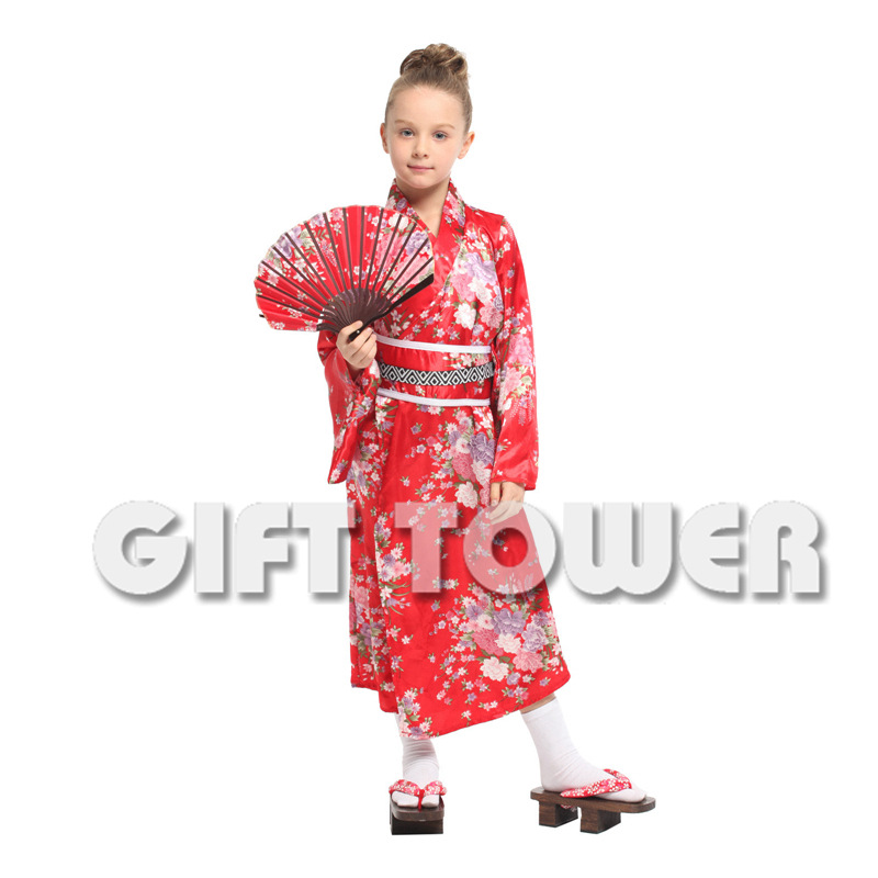 Hwan-woo's stage performance costume, Japanese traditional costume G-0350, elegant little girl kimono, role-playing costume kimono detail image 1