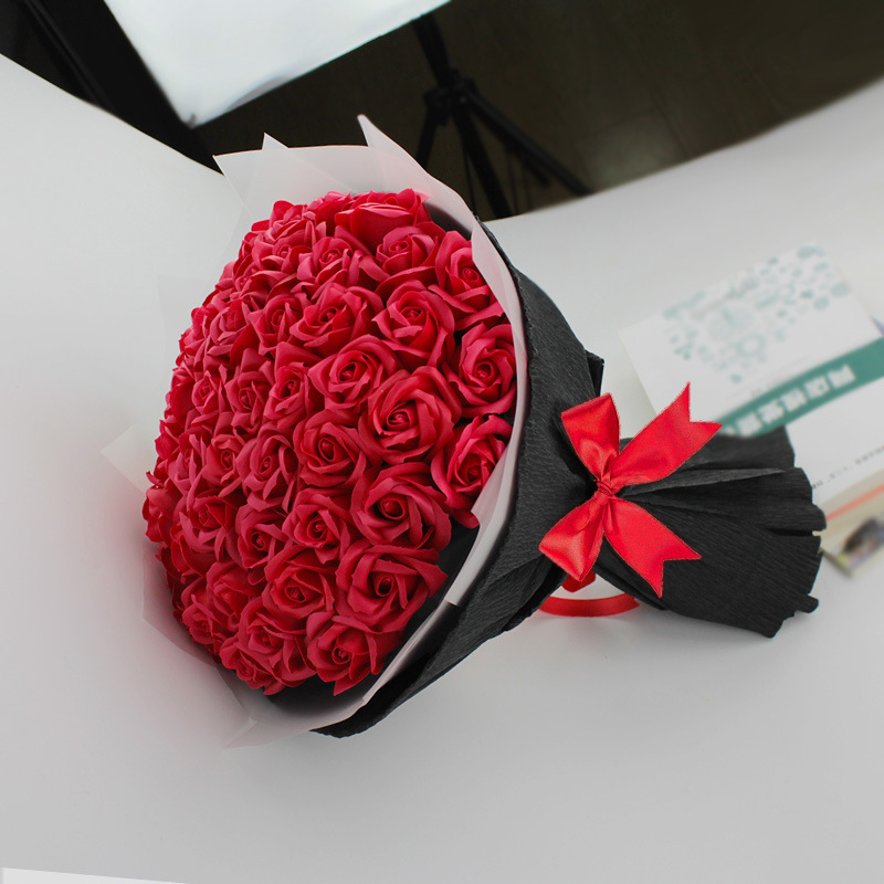 520情人節99朵香皂永生花束送女朋友情人節生日禮物送女友不凋謝