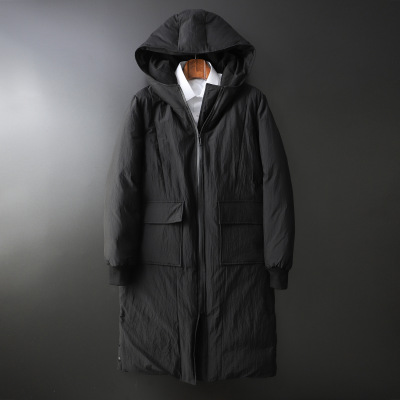 Newest cotton-padded clothes new pattern thickening winter coat men's wear Mid length version Cotton Large Bread wear Hooded cotton-padded jacket