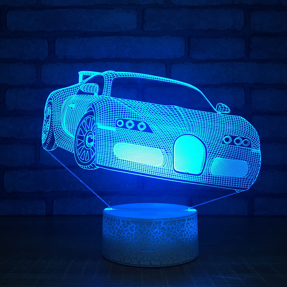 亚马逊爆款 爆裂纹3D灯小夜灯台灯