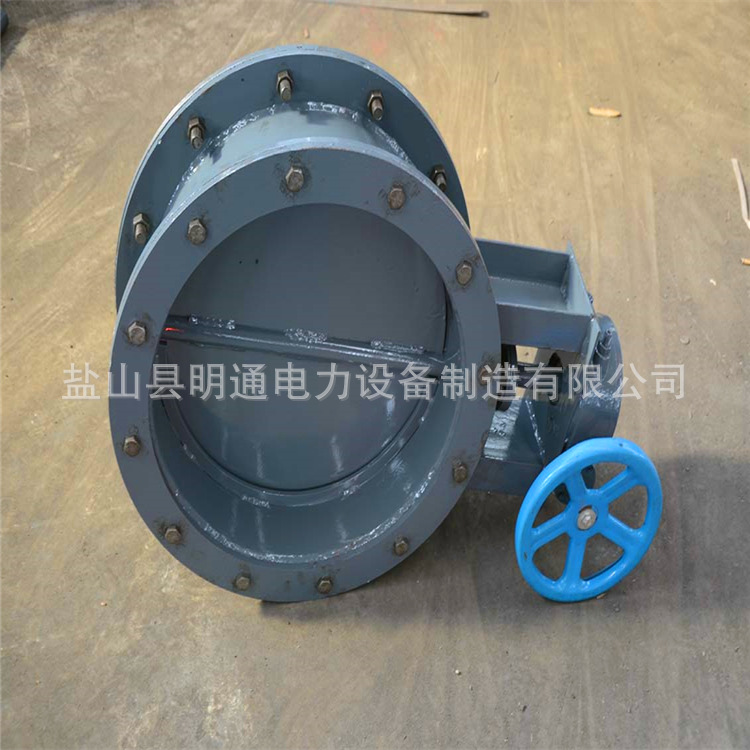 厂家批发烟道、风门：手动圆风门 蜗轮手动圆风门 多叶钢制圆风门