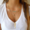 Fashionable necklace, turquoise pendant, Aliexpress, European style