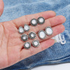Set, earrings, European style, suitable for import, wish, simple and elegant design, cat's eye, wholesale