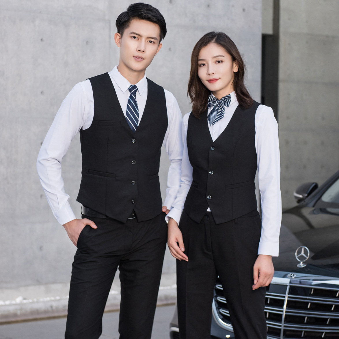 名祺新款男女同款马甲韩版休闲商务西装背心DIY职业服定制印logo