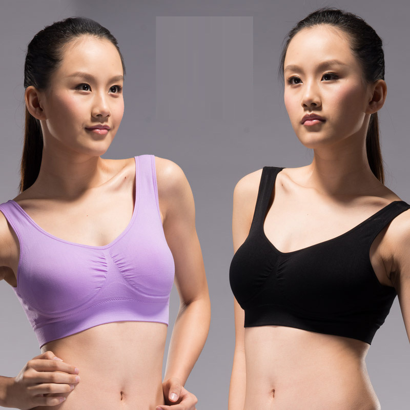 Foreign Trade Sports Non-rimmed Bra Yoga Fitness Single-layer Small Vest Traceless Gather Comfortable Underwear