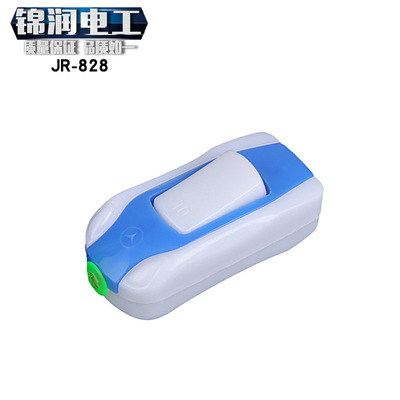 JR-CT828锦润厂家直销电料床头开关蓝色外壳耐用开关小跷板开关