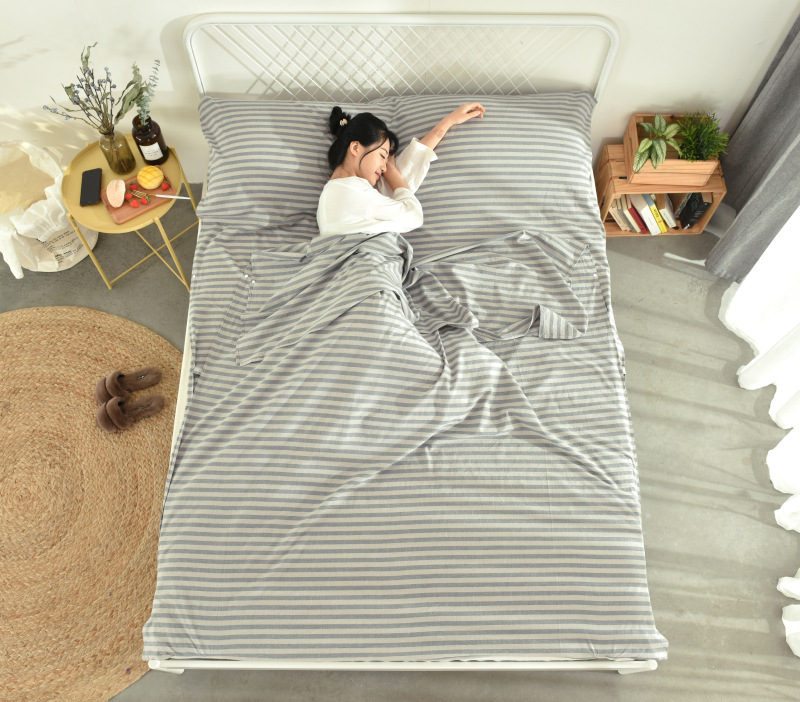 全棉旅行睡袋宾馆印花隔脏睡袋成人旅行床上用品全棉便携睡袋|ms