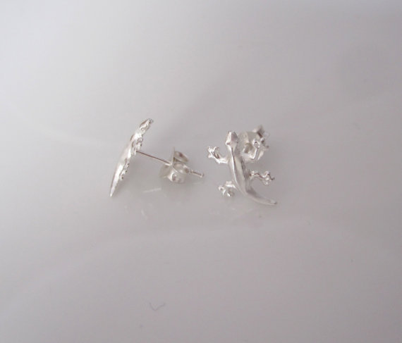 Insect Little Gecko Lizard Ear Studs Chameleon Ear Studs display picture 12