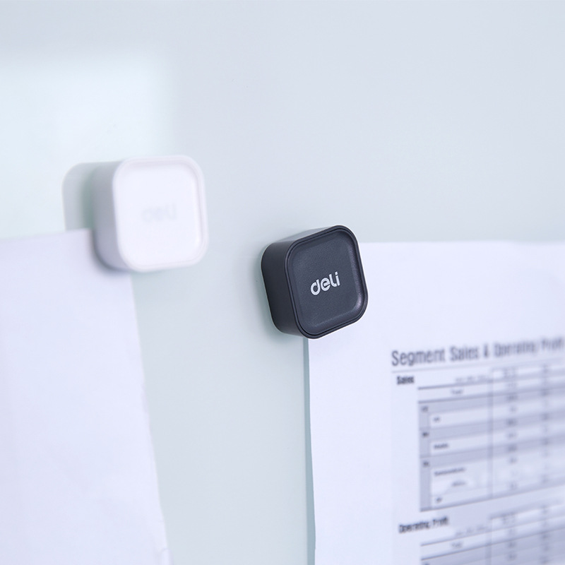 得力8727 白板磁钉/磁珠/吸铁石 30mm*30mm 8只/卡|ru