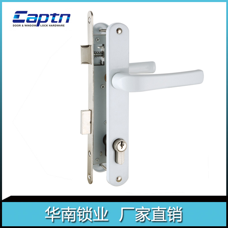 Directo de fábrica De Aluminio de plástico cerradura de la manija de la puerta de aleación de aluminio puerta de madera puerta interior Americana simple cerradura de la manija