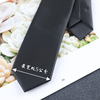 Black tie with zipper, with embroidery, 5cm