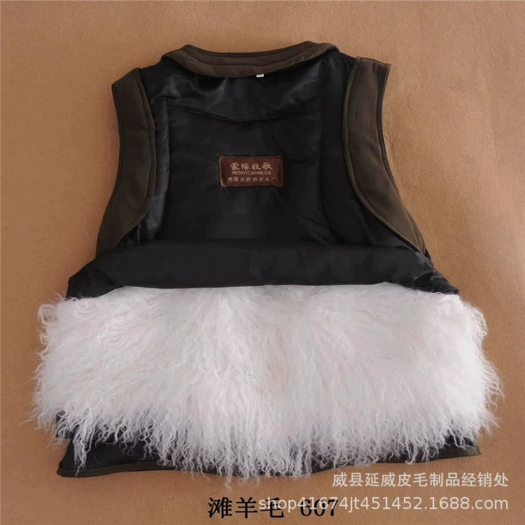 Оптовая Продажа с фабрики, длинный шерстяной жилет для мужчин среднего и пожилого возраста, теплый шерстяной жилет, свободная лапша