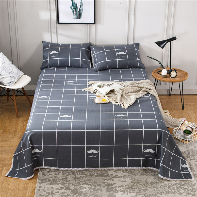 Manufactor Bedclothes Cotton The old coarse cloth sheet mat Three-piece Suite 1.5 Bed distribution