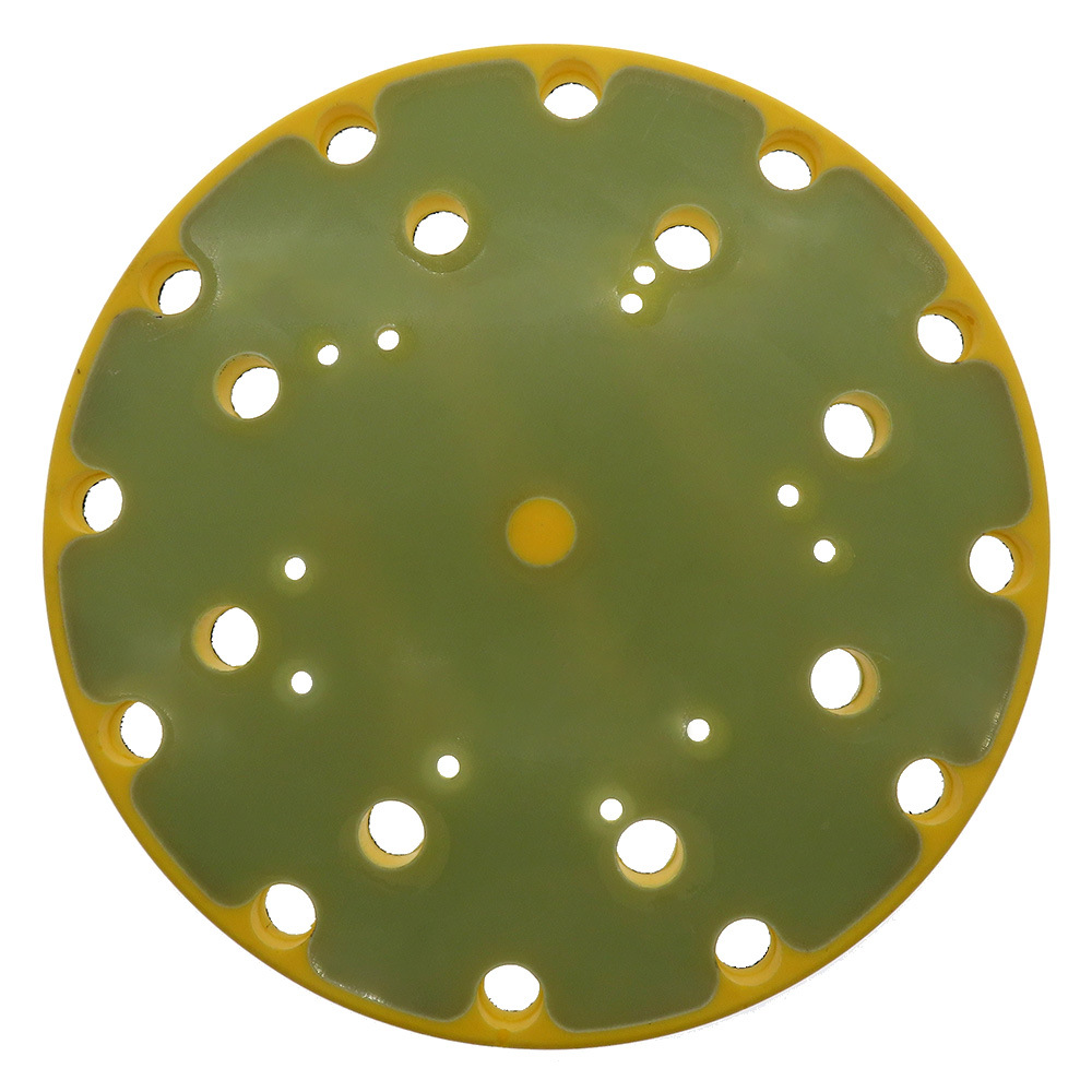 外贸货源 8寸200mm绿色抛光盘粘钩植绒砂纸打磨盘干磨机砂纸底盘