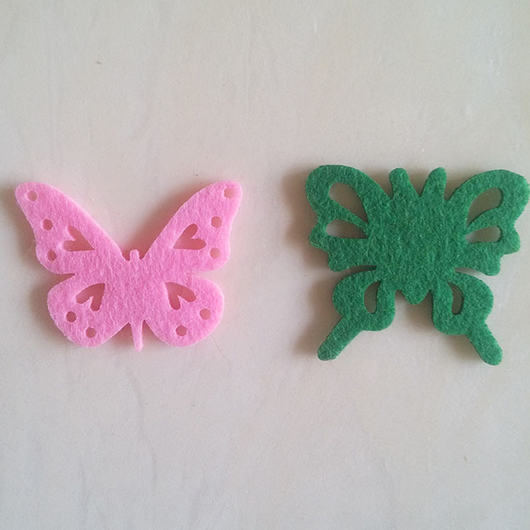 激光雕刻毛毡蝴蝶挂件装饰品各种毛毡挂件