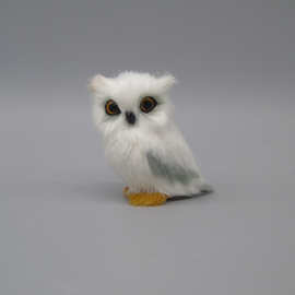 静态动物模型仿真小猫头鹰哈利波特圣诞节礼物礼品圣诞树装饰挂件