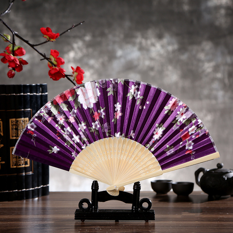 Chinese Fan Chinese Hanfu hand Fan Folding women fan bamboo folding fan folding fan Ding bamboo fan