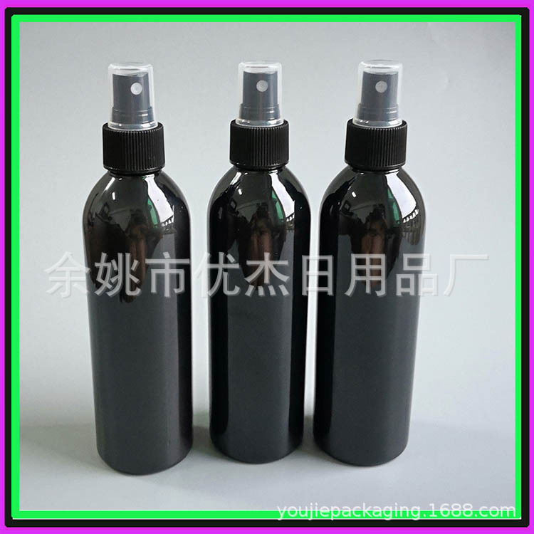黑色喷雾瓶250ml避光细雾喷壶 清洁剂喷瓶250ml美容美发小喷壶
