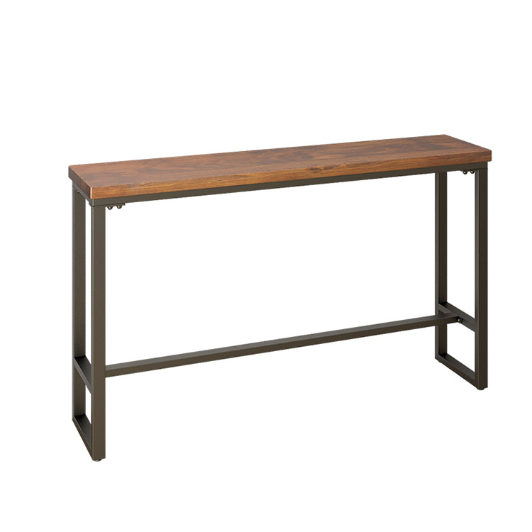American Style Minimalist Bar Solid Wood Bar Table and Chair Coffee Shop High Table and Chair Combination Household Wall Long Table