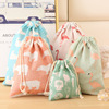 Storage bag, footwear for traveling, underwear, cotton and linen, drawstring