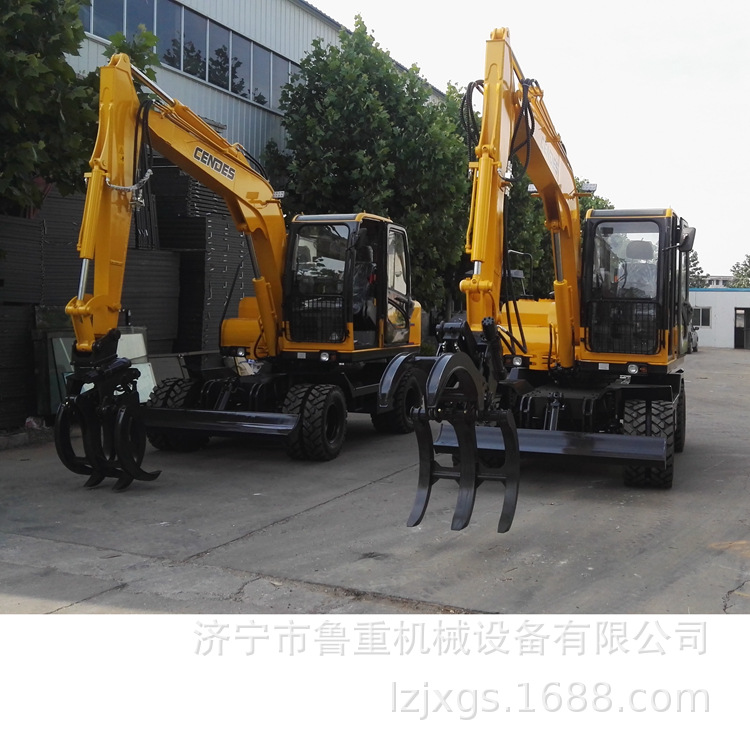 济宁抓木机 90液压轮式抓木机  抓甘蔗 抓钢一机多用