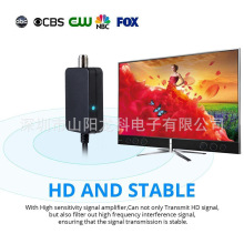 跨境新款hdtv高清数字电视天线信号放大器欧美电视信号放大器50g
