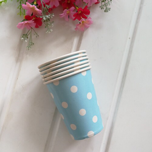 Holiday party dot paper cups disposable party cups wedding children birthday party supplies cold drink cups