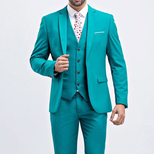 Men’s suit slim suit groom bridegroom wedding dress three piece set