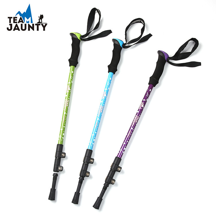 Lightweight high strength aluminium alloy Alpenstock outdoors Straight Lock Climb cross-country on foot walk a cane