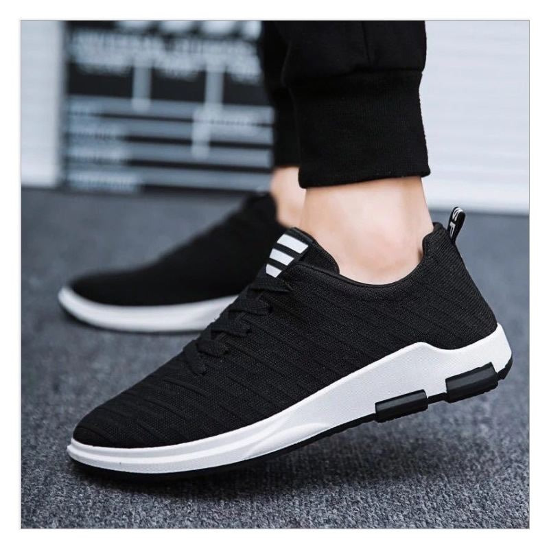 男士板鞋真飞织韩版百搭潮流男生鞋子休闲运动鞋旅游鞋轻便防滑