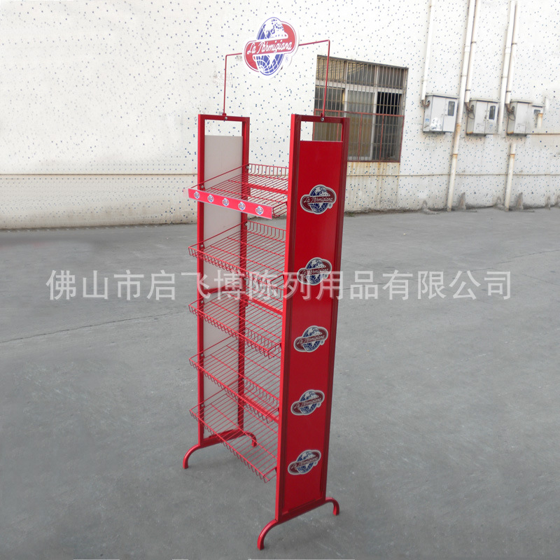 厂家生产薯片铁架 食品展示架 糖果展示架 零食货架 超市小货架