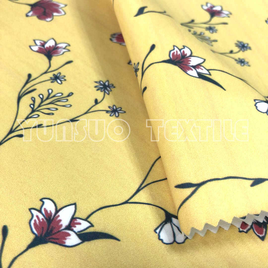 印花PU人造革  花朵图案 服装面料 欧洲环保