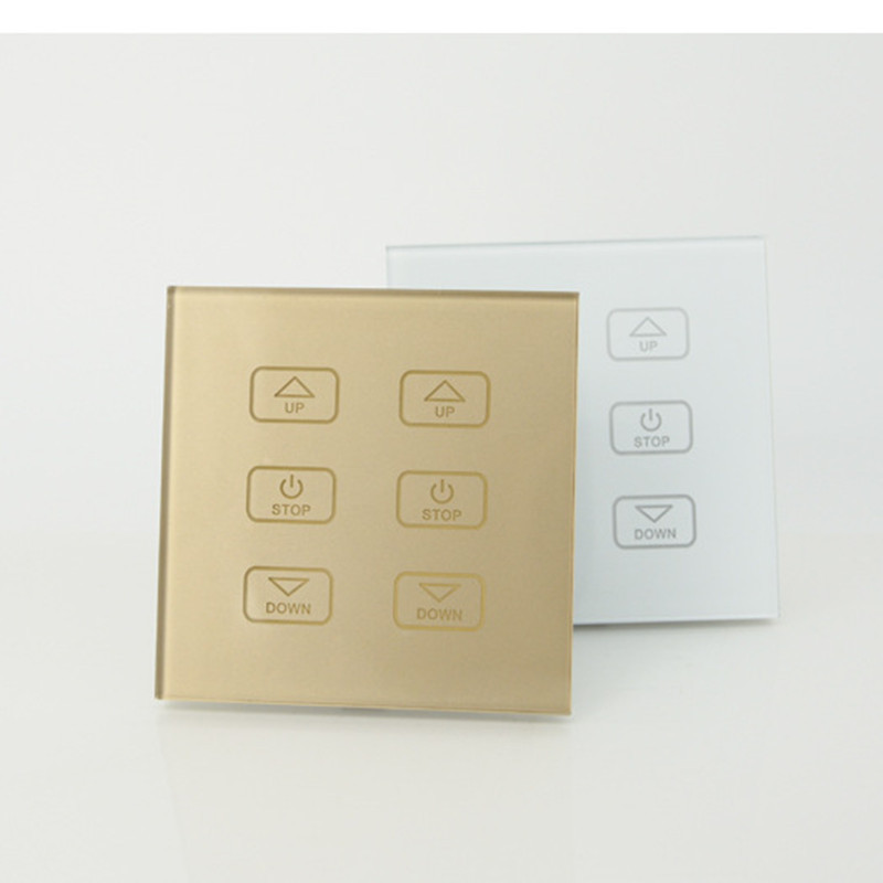 电动窗帘两路6键433触摸开关正反转智能家居管状电机开关远程控制