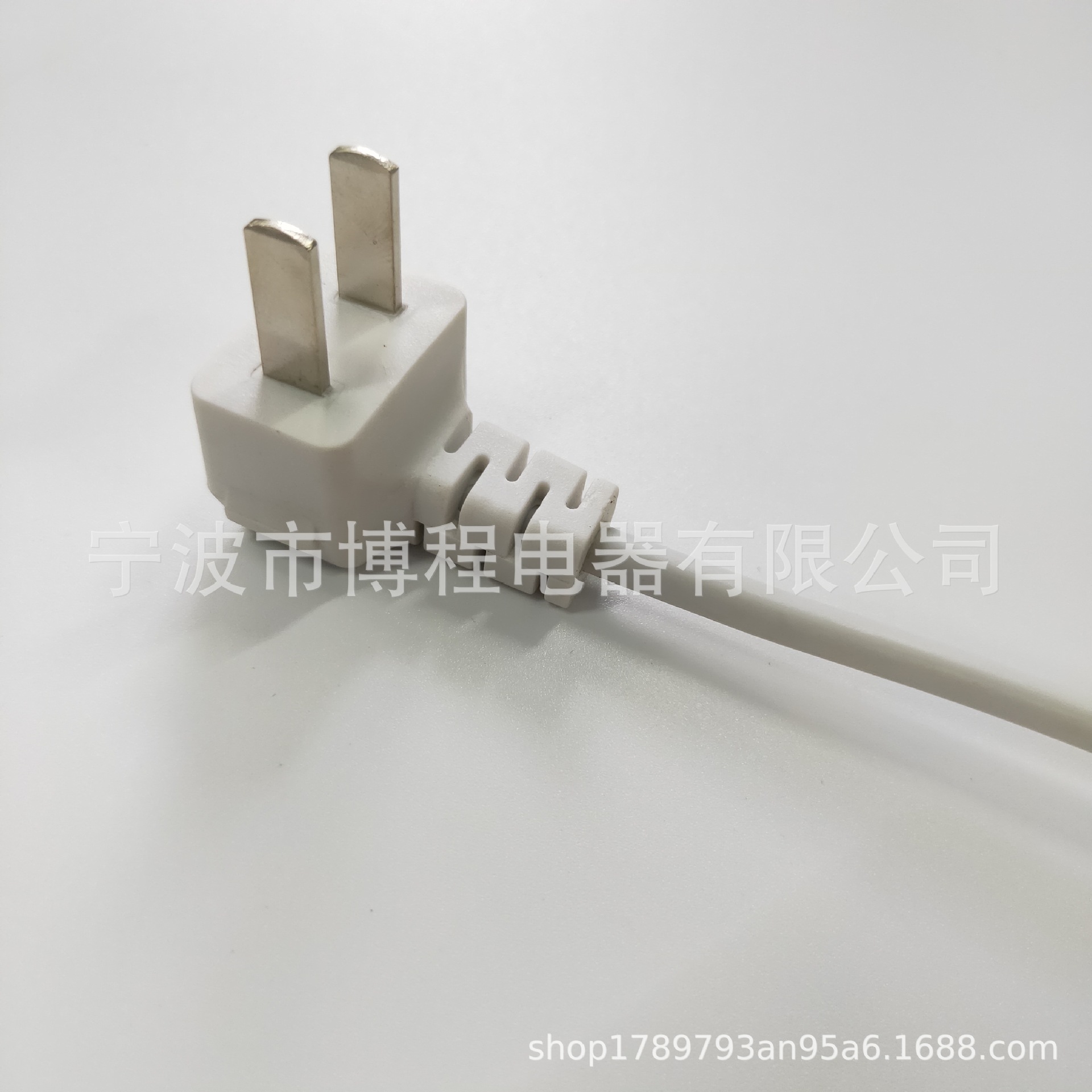 国标两插电源线90度国标插头电源线两芯弯头国标插头国标带旋转头