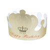 Factory directly offering birthday crown hats Golden paper birthday cake and hat Children celebrating party birthday hat headwear