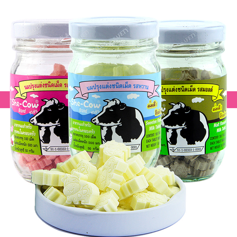 Genuine Bell Dry food milk Sugar tablets Malt Original flavor Toffee 50g Thailand Imported Baby children food wholesale