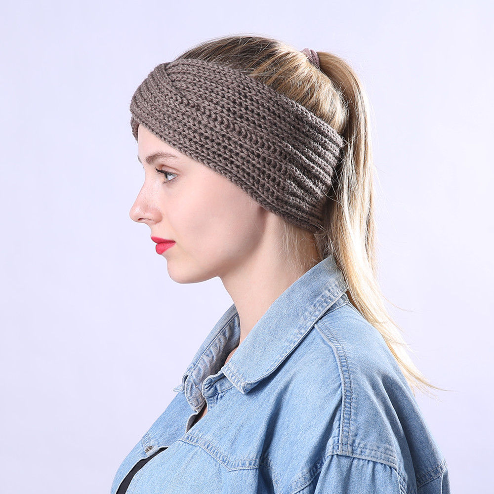 Accessori per capelli lavorati a maglia fatti a mano, molto venduti, con strisce diagonali di filato incrociato, fasce calde e larghe per uomo e donna_voghion.com