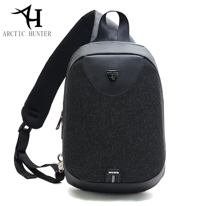 fashion Korean style man Chest pack One shoulder Diagonal package USB charge Theft prevention knapsack outdoors Riding package