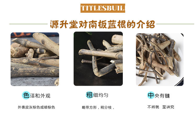Nan Ban Lan Gen (Baphicacanthus cusia) — Dried Southern Isatis Root, Sulfur-Free, 500g key features