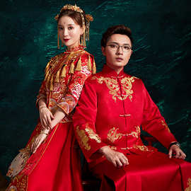 中式婚礼礼服男女-中式婚礼礼服男女厂家、品