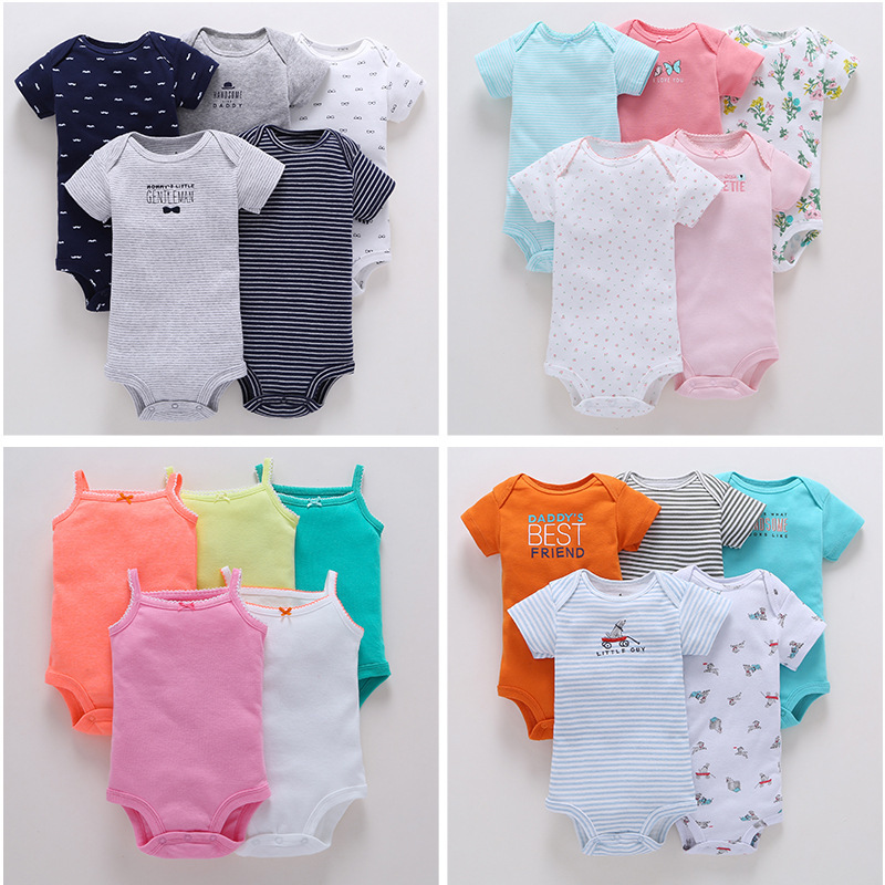 Baby wrapping clothes five-piece short-s...