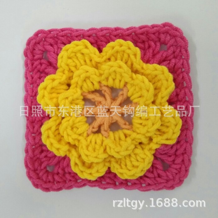 手工钩花、棉线钩花、手工毛线钩花纯手工编织挂件挂饰