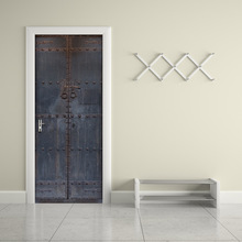 巨创跨境货源PVC贴纸3D自粘门贴 墙贴 卧室客厅现代装饰 铁门