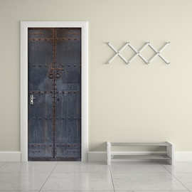 巨创跨境货源PVC贴纸3D自粘门贴 墙贴 卧室客厅现代装饰 铁门