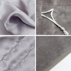 Manufacturer wholesale velvet bag thickened double layer round bottom satin lined jewelry jewelry bag storage bag can be printed with LOGO